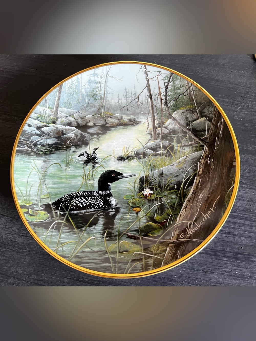Gerda Neubacher Kaiser Porcelain “Misty Morn” Collector Plate